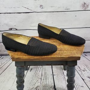 TALBOTS Black Loafers Size 8.5 Medium